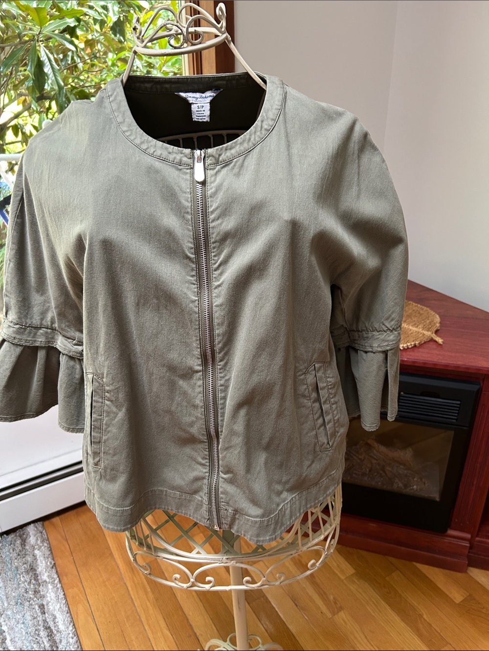 Olive Green Zip-Front Women's Jacket